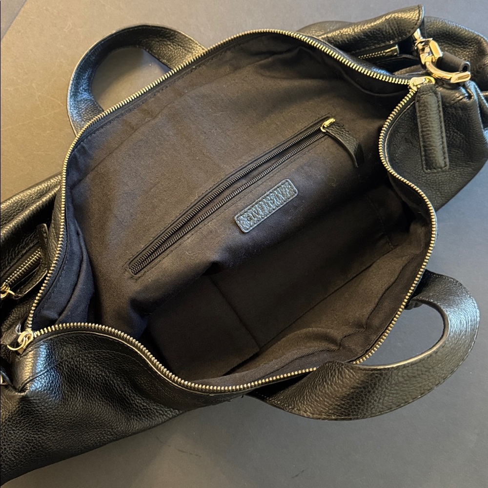 Givenchy Nightingale Dark Leather Satchel. Caviar leather.